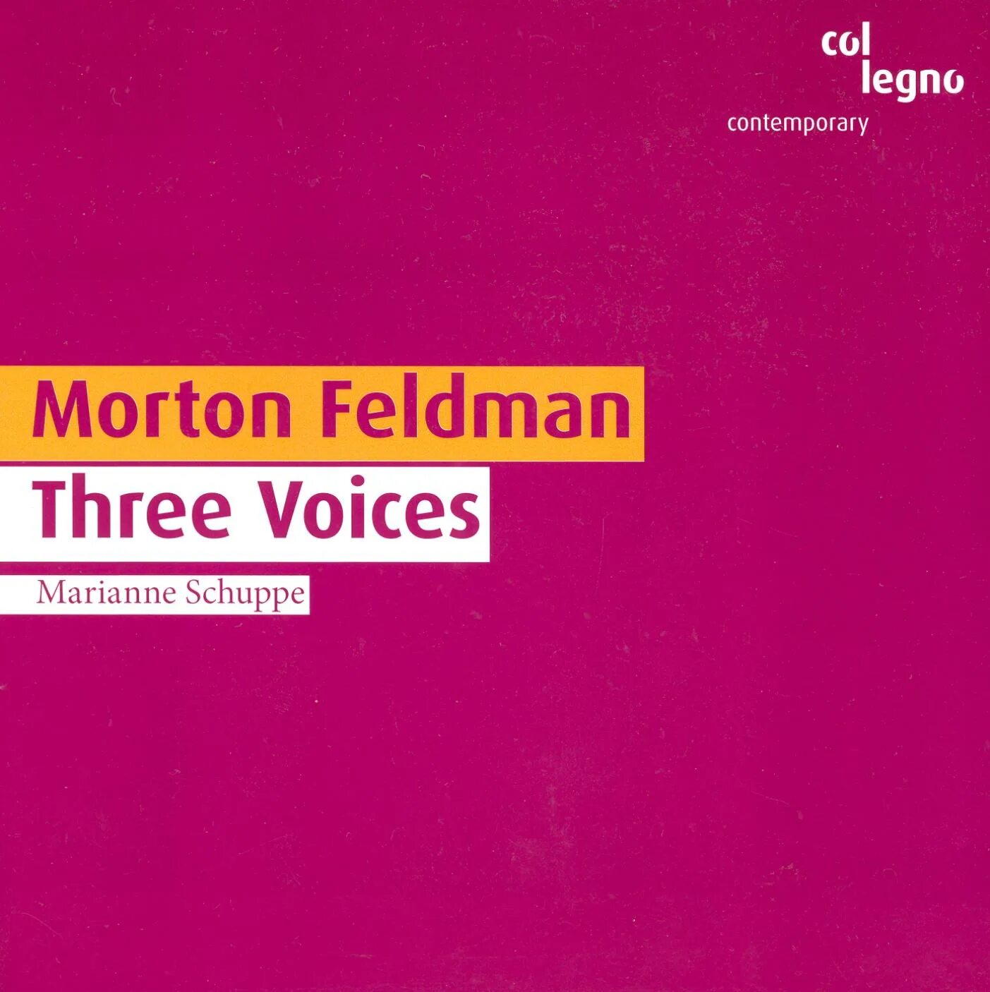 W3 voices. Morton Feldman - three Voices (for...). Morton Feldman - Joan la Barbara – three Voices (for...). Morton Feldman Projection 1 score.
