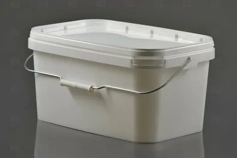 Ведро пластиковые с крышкой белое