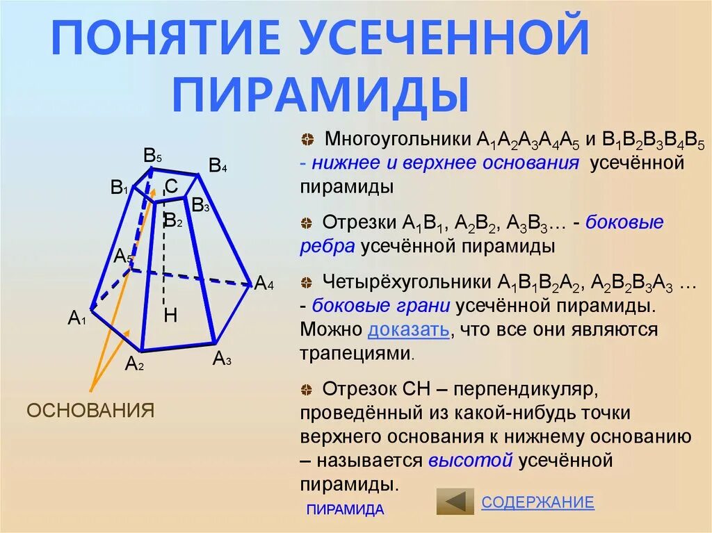 Гранями усеченной пирамиды являются