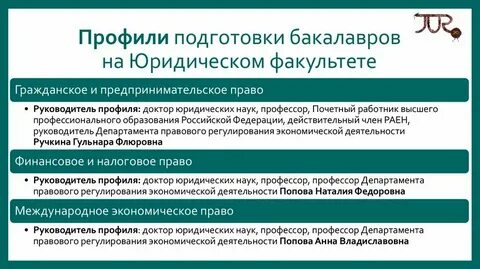 Юридический факультет профили