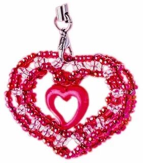 Фигурка сердце из бисера