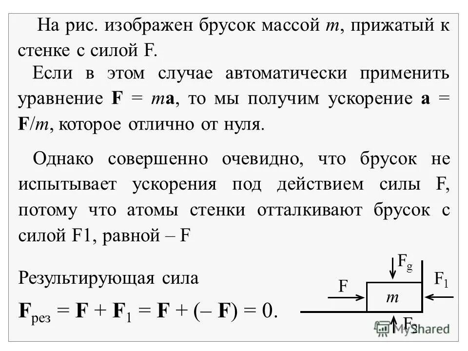 F сила a ускорение m масса. Ускорение под действием силы. Брусок массой 2 кг прижат к вертикальной стене. Брусок массой 0.6прижат к вертикальной стене силой 15 н. Брусок массой 0 2 кг прижат к вертикальной стене.