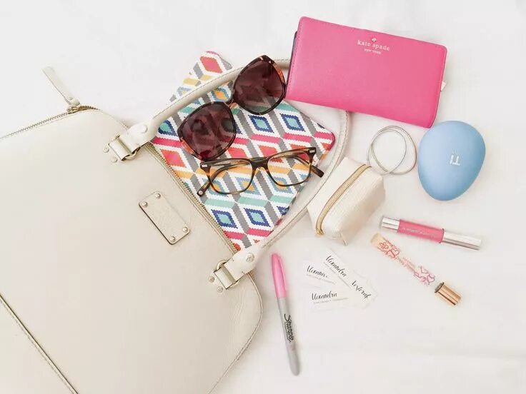 The bag on the table. Косметичка kate spade. my bag. my bag is a feminine but таф. what in my bag.