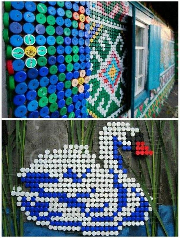 Поделка из крышичек от бутылок. Панно из бутылочных крышек. Дорожки из пластиковых пробок. Что можно крышки от бутылок пластиковых. Панно из бутылочных крышек.