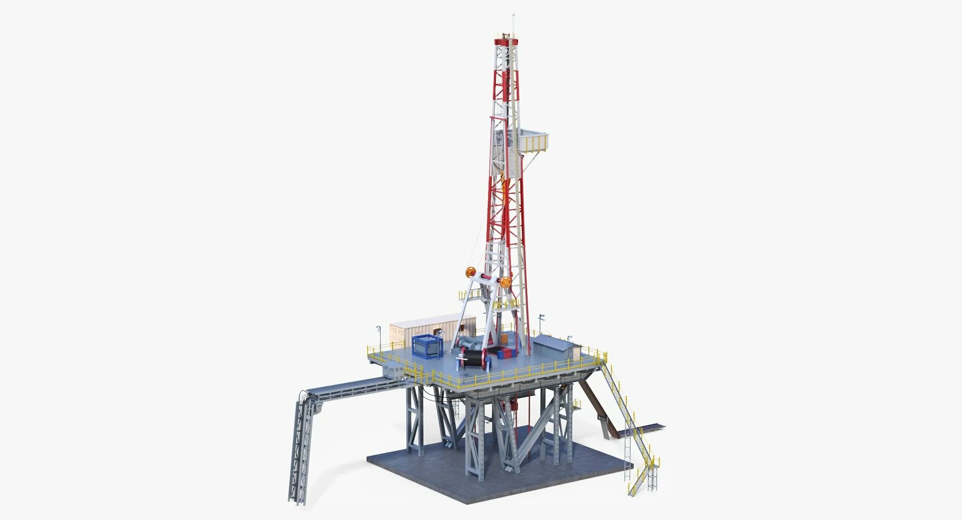 Drilling 3d. Drilling rig 3d render. land rig in egypt.