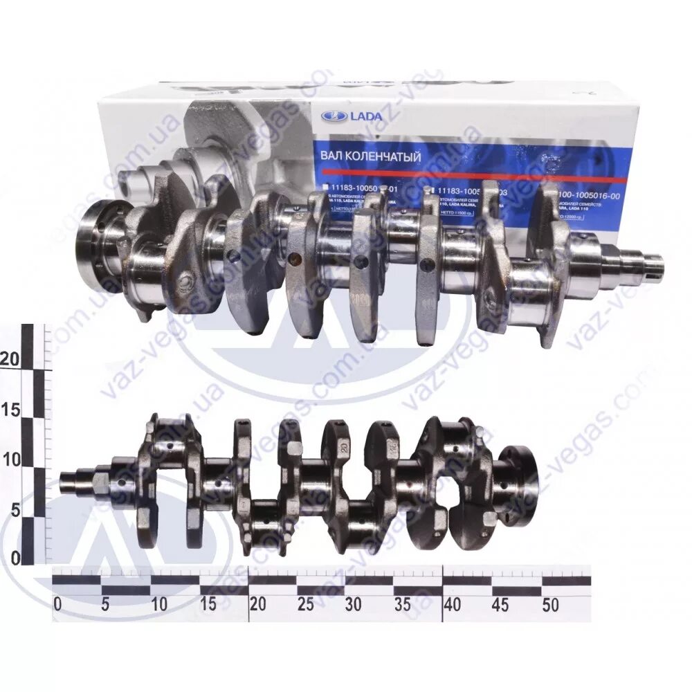 Коленчатый вал двигателя ВАЗ 2110. 11183-1005016. ВАЗ вал коленчатый ВАЗ-11183.