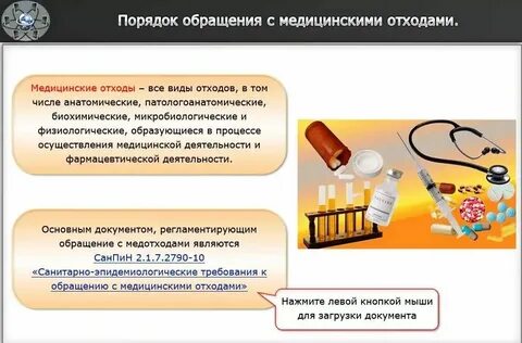 Тест по сбору медицинских отходов