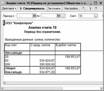 Счет 10 01 1