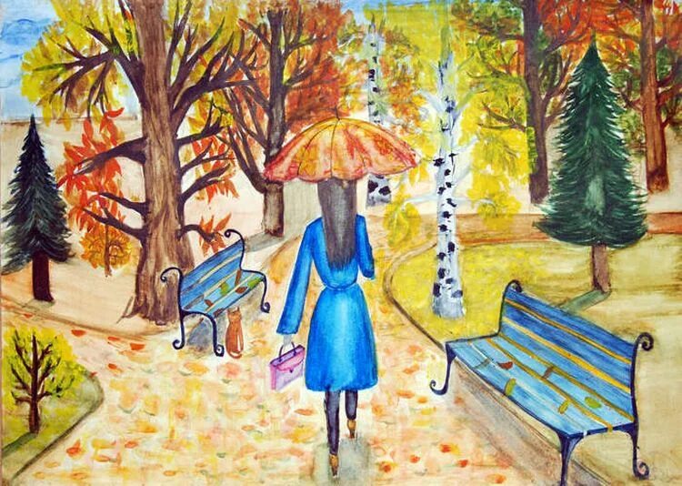 Нарисовать прогулку в парке. Осенний парк для детей. рисунок осень. рисование осень в парках. рисование с детьми на тему осень в парке.