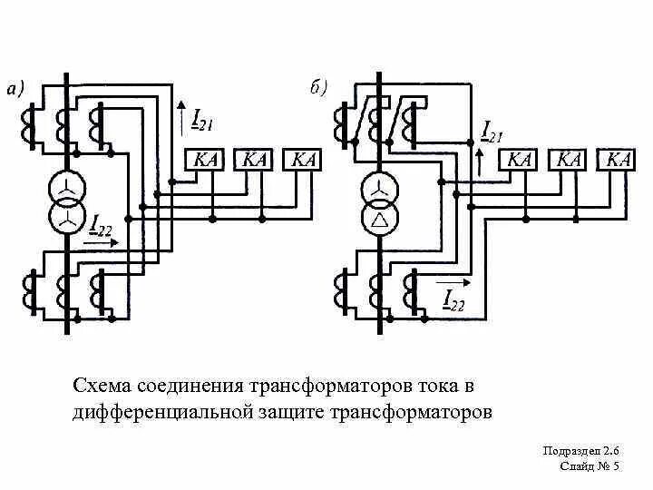Схемы соединения трансформаторов тока и реле