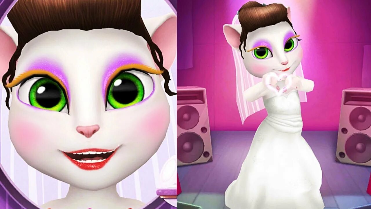 Talking Angela. Анджела Level 6. My talking Angela свадебное платье. Анджела монстр.