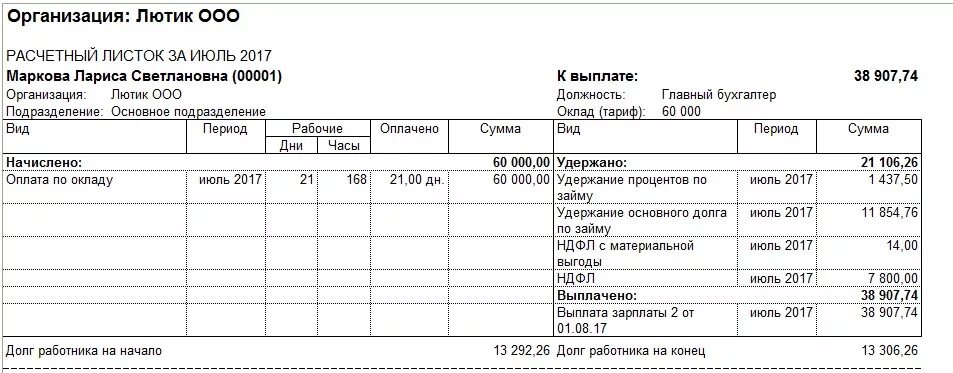 Как оформить займ в 1с. Расчётный листок по заработной плате 1с. Расчетный листок из 1с пример. Форма расчетного листка в 1с. Расчетный листок в 1с.