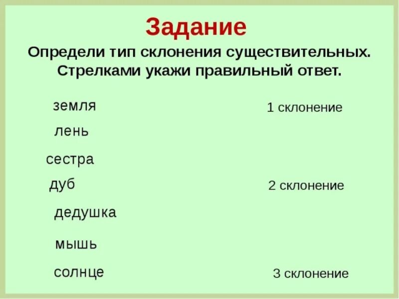 Карточки для определения склонения существительных 4 класс. Задания на склонения 3 класс. Задания 3 класс 3 склонение. Задания по русскому склонение имен существительных 4. Определить склонение существительных задание.