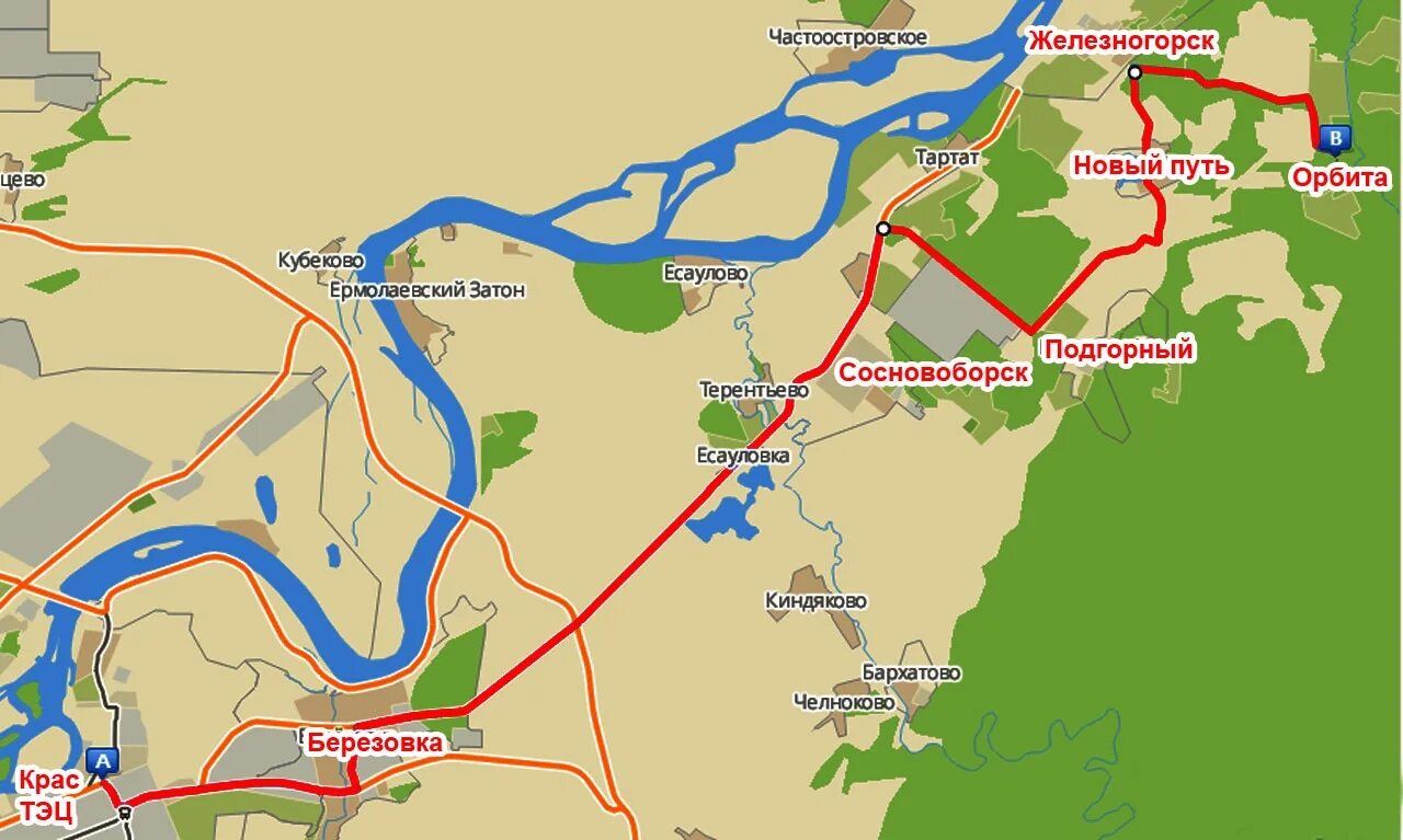 Новый путь карта. Автодорога Красноярск Железногорск на карте. Путь Красноярск - Железногорск. Новый путь Железногорск Красноярский край. Карта Красноярского края.