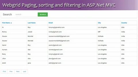 Sort page