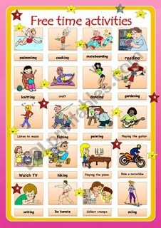 free-time-activities  Free time activities, English vocabulary