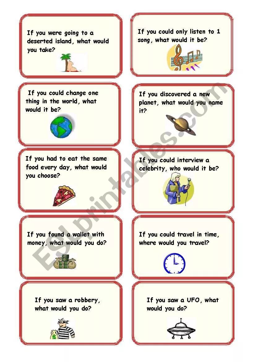 2 conditional speaking. Карточки second conditionals. Карточка first conditional. Second conditional speaking Cards. Conditional sentences Cards.