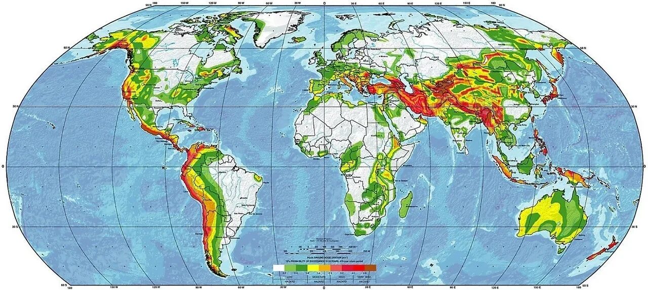 Сейсмоопасные зоны это. Карта сейсмического районирования земли. Сейсмические активные зоны на карте. Сейсмически активные зоны земли на карте с названиями.