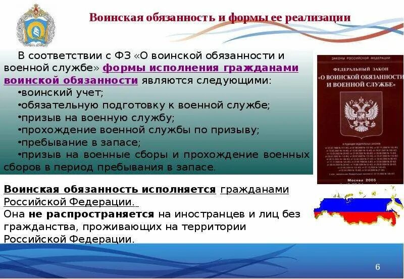 В рф является обязанным. Воинская обязанность и формы ее реализации. Формы воинской обязанности. Формы исполнения воинской обязанности. Форма и исполнение воинской обязанности в РФ.