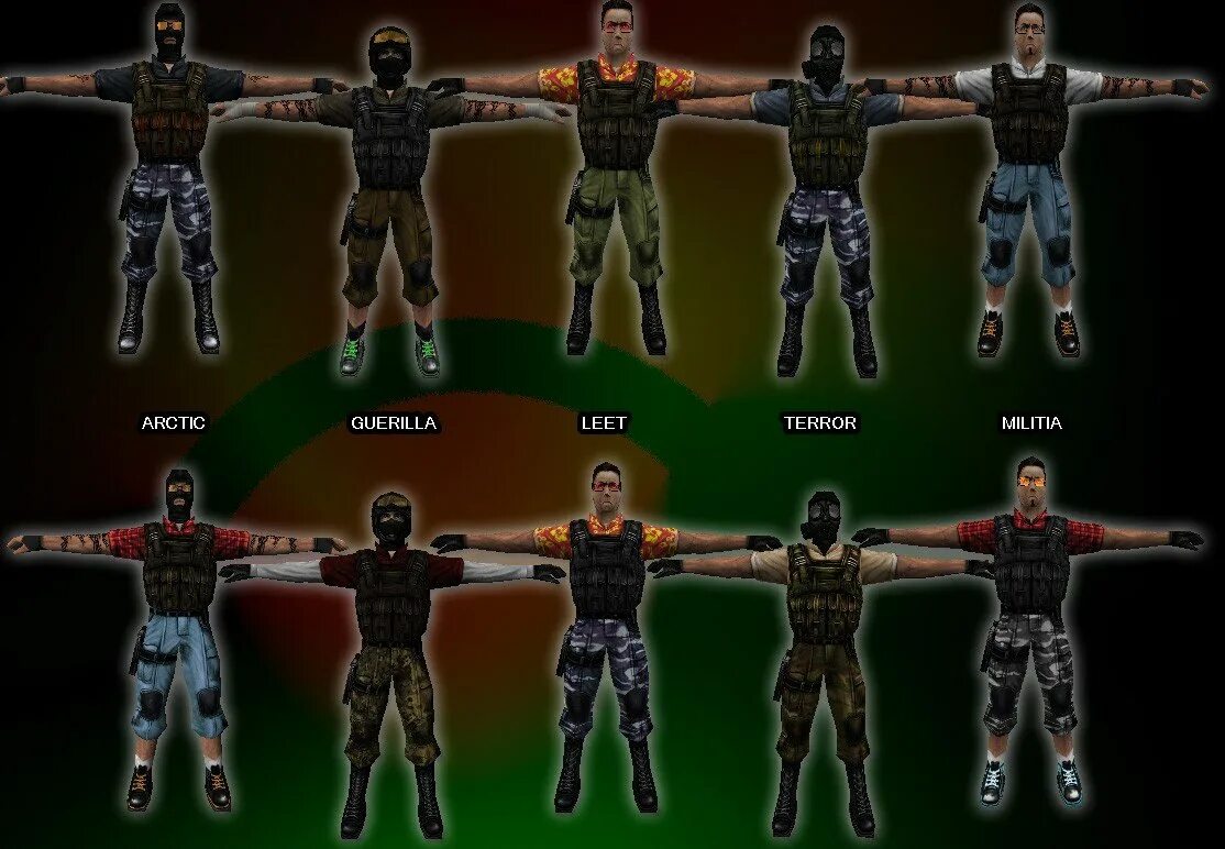 Skin pack cs. Контр страйк 1.6 скины персонажи. Модельки для игроков КС 1.6 кт и ТТ. Terror Skin КС 1.6. Название моделей игроков КС 1.6.