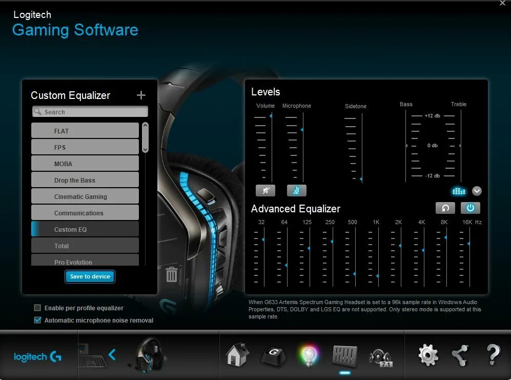 Эквалайзер для наушников Logitech g Pro x. Эквалайзер для Logitech g933. Logitech g Hub наушники. Logitech g эквалайзер. Эквалайзер звука наушников