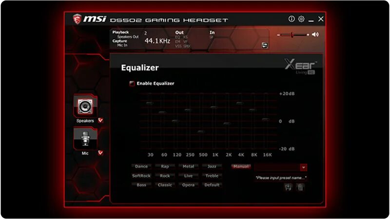 Приложение 502. Msi эквалайзер. msi ds502 программа. эквалайзер msi gs502. как открыть эквалайзер msi.
