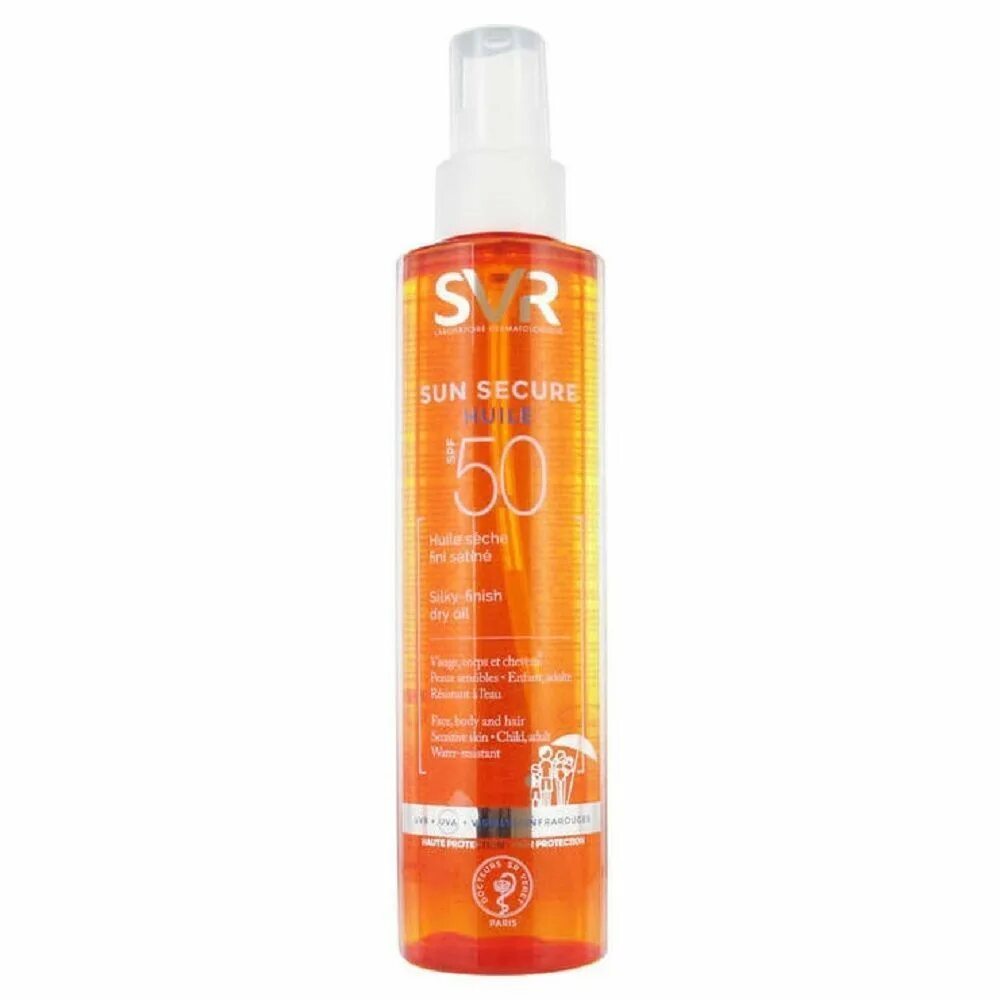 SVR Sun secure SPF 50. SVR сухое масло spf50. SVR Sun secure huile SPF 50. СВР Сан Секьюр сухое масло. Сухое масло 200