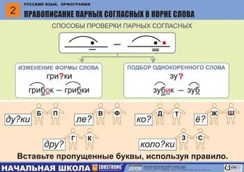 10 слов с орфограммой парные согласные