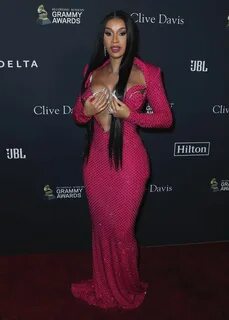 Offset Covers Cardi B’s Boobs to Avoid Wardrobe Malfunction at Clive Davis ...