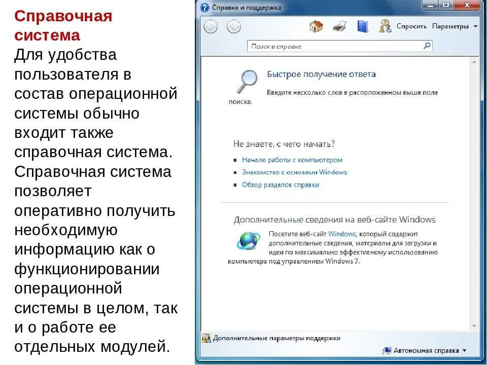 Программа поддерживает windows. Справочная система windows. справочная система ос windows. справка и поддержка. справка об операционной системе.