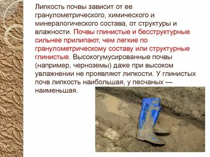 Способность влажной почвы изменять форму под