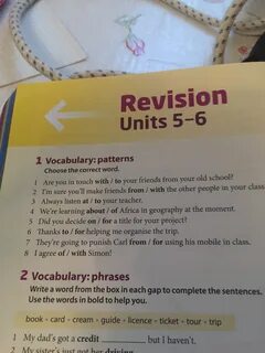 Vocabulary 1 choose the correct word