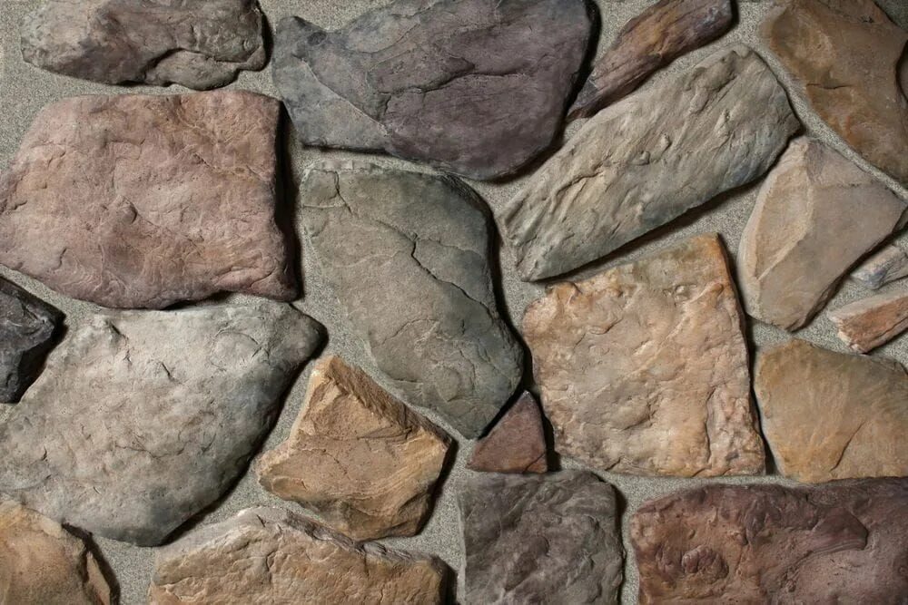 Stone side. Fieldstone.