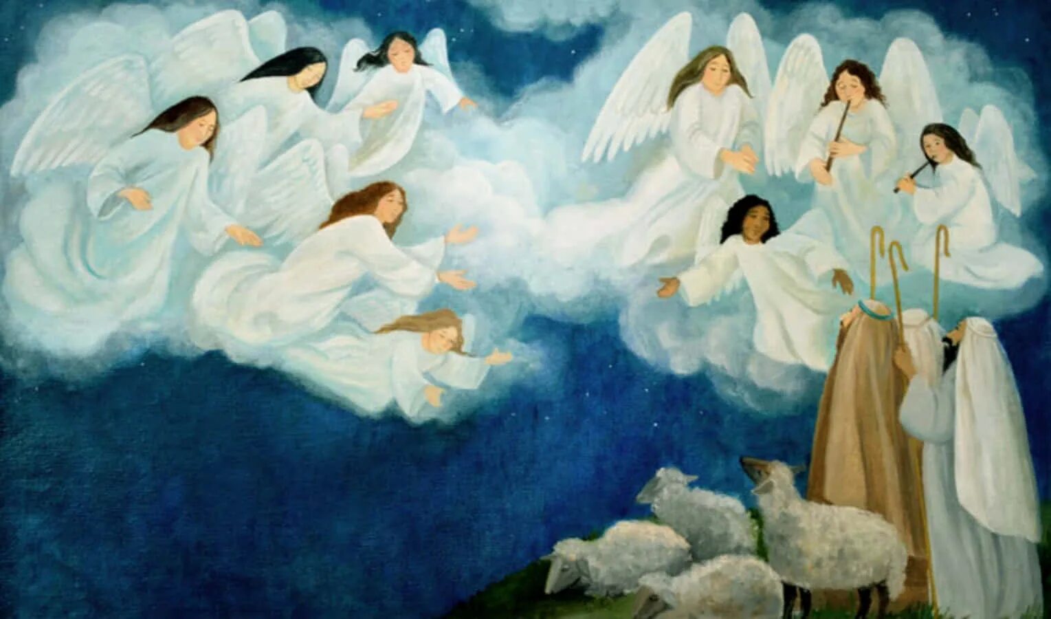 Папа песни ангел. Сонмы ангелов Джотто. Ангел явился пастухам. Небесные ангелы. Ангелы в живописи.
