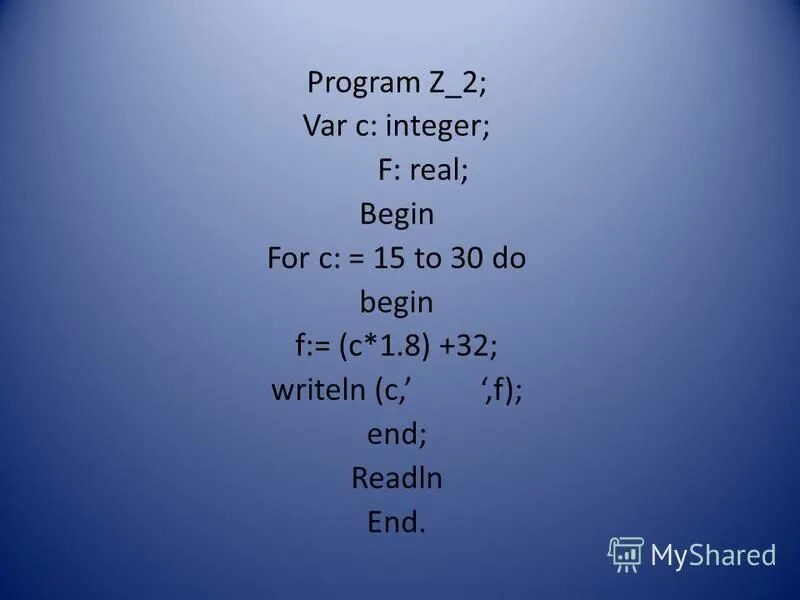 Program z. Program z