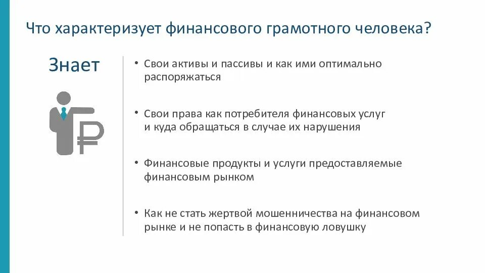 Основы финансово грамотного поведения. Финансово грамотный человек. Качества финансово грамотного человека. Навыки финансово грамотного человека. Характеристики финансово грамотного человека.