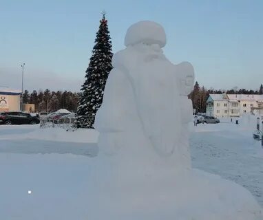 Как сделать деда мороза из снега
