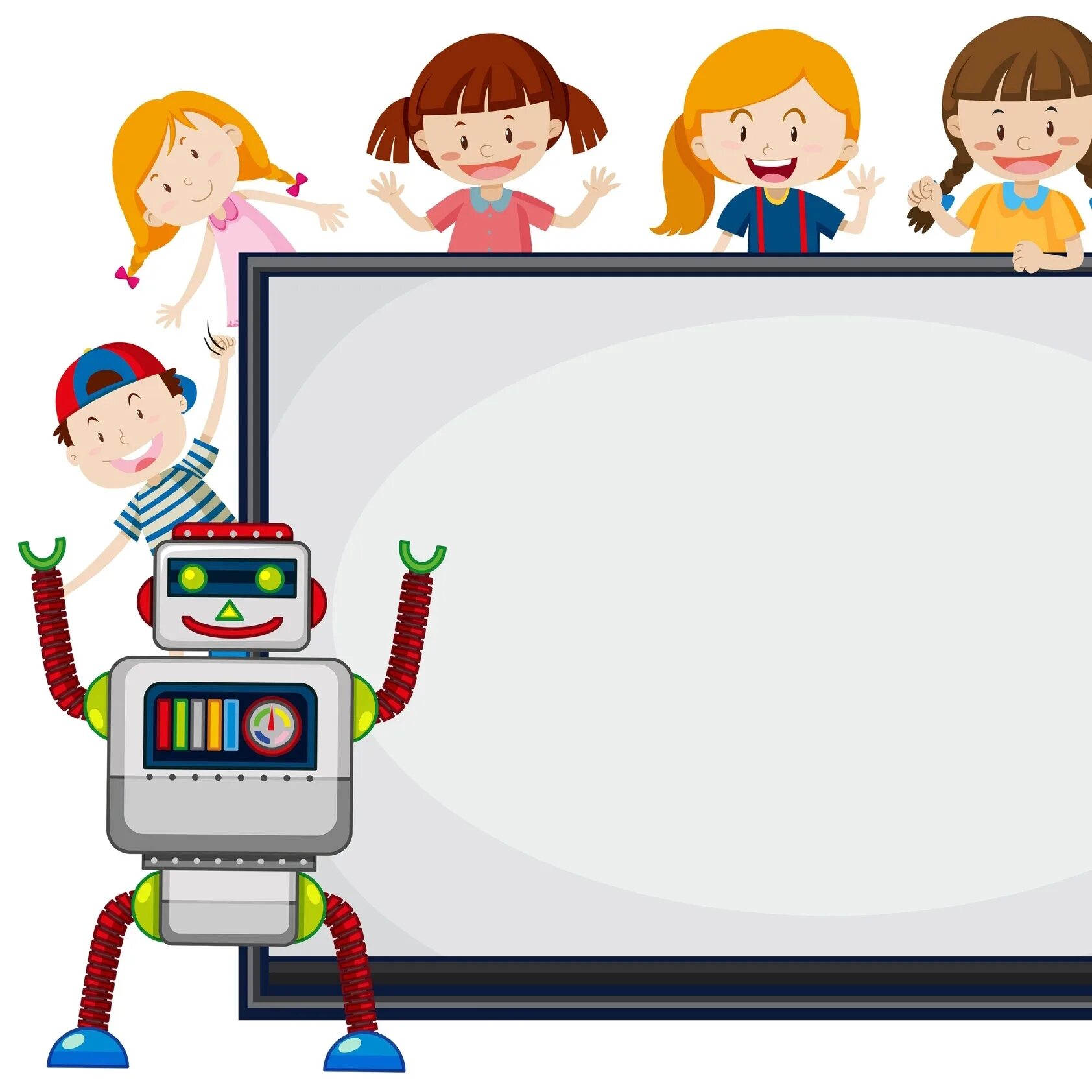 Экран детям. Рамка робототехника. Рамки по робототехнике. Рамка компьютер для детей. Рамки по робототехнике детские.