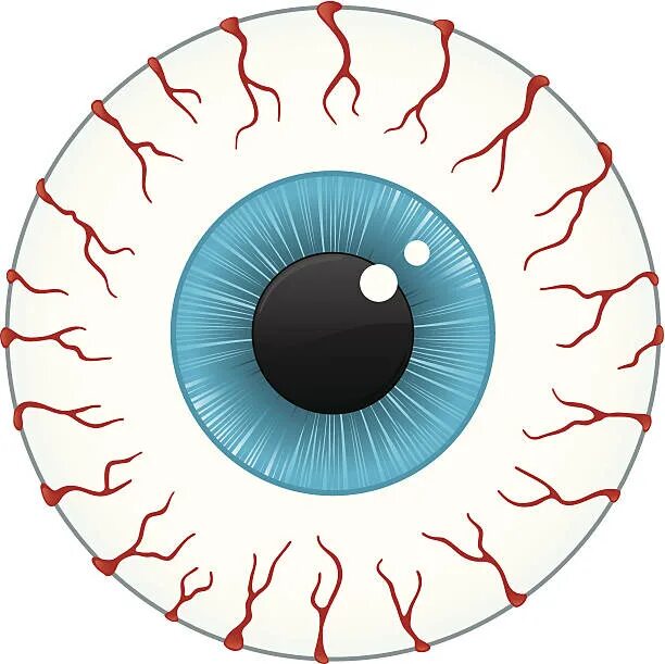 Глазное яблоко вектор. Глазное яблоко мультяшное.