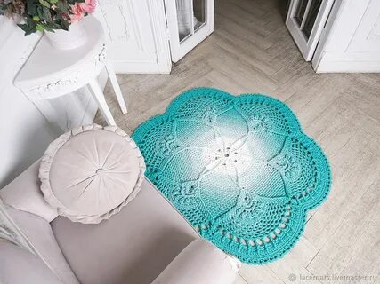 Вязание ковров из полиэфирного шнура