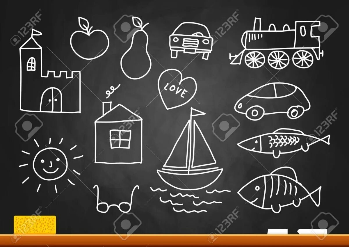 Легкие рисунки мелом. Пальма мелом. Доска для рисования мелом для детей. Простые рисунки мелом. Мел для рисования.