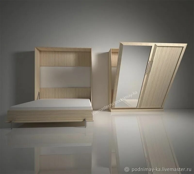 Шкаф кровать с зеркалом. Шкаф кровать. Шкаф-кровать трансформер. Кровать трансформер двуспальная. Откидная кровать с зеркалом.