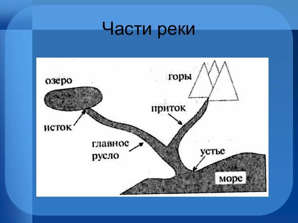 Схема части реки 2 класс окружающий мир. Части реки схема. Части реки русло. Части реки окружающий мир. 12 части рек