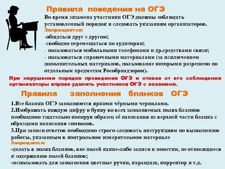 Организаторы егэ огэ. Правила поведения во время экзаменов ГИА-9. Правила поведения на ОГЭ. Порядок поведения на ОГЭ. Памятка правила поведения на ОГЭ.