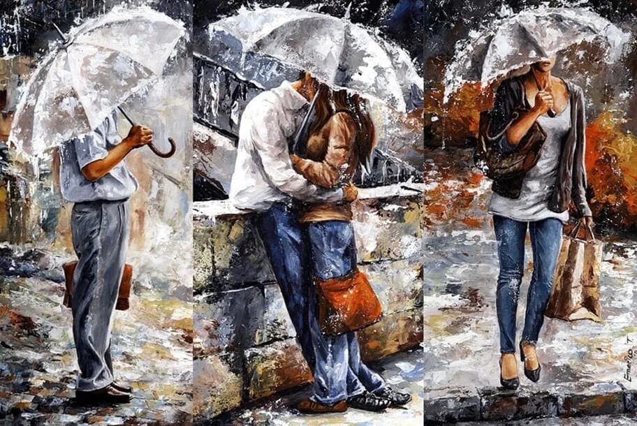 Художник под дождем. Леон д афремов. Леонид афремов картины зонтики. Ольга дандорф картины красный зонт. Художник под дождем.