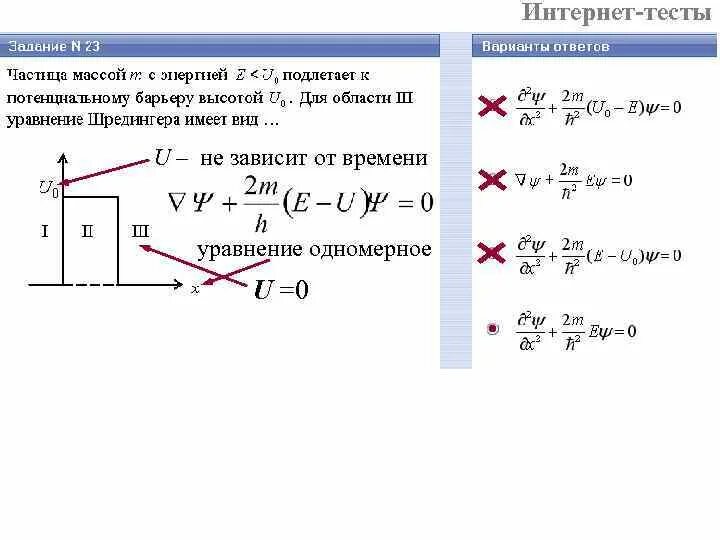 Частица имеющая массу m. Чстицас массой м энергией. Уравнение Шредингера для потенциального барьера. Частица массой с энергией подлетает к потенциальному барьеру. Частица массой m подлетает.