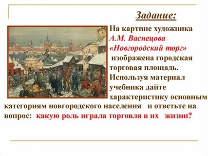 Роль новгорода в международной торговле