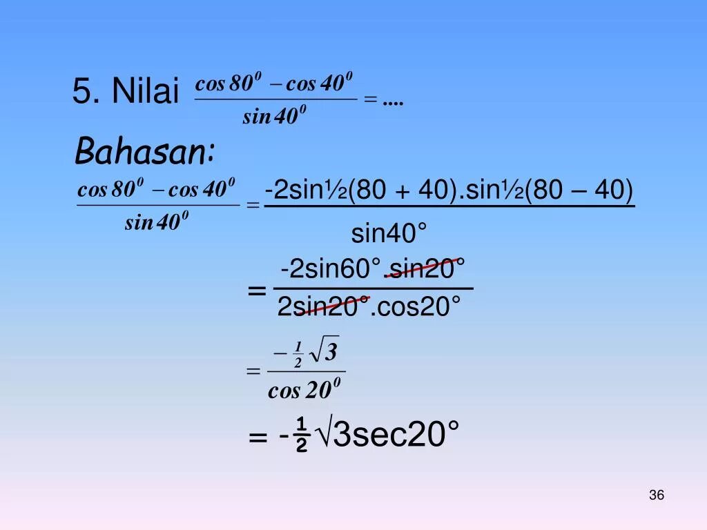 Cos 20 5. Cos80-cos40. Cos80 = (cos40)^2. Sin20-sin40. Синус 40/синус 20.