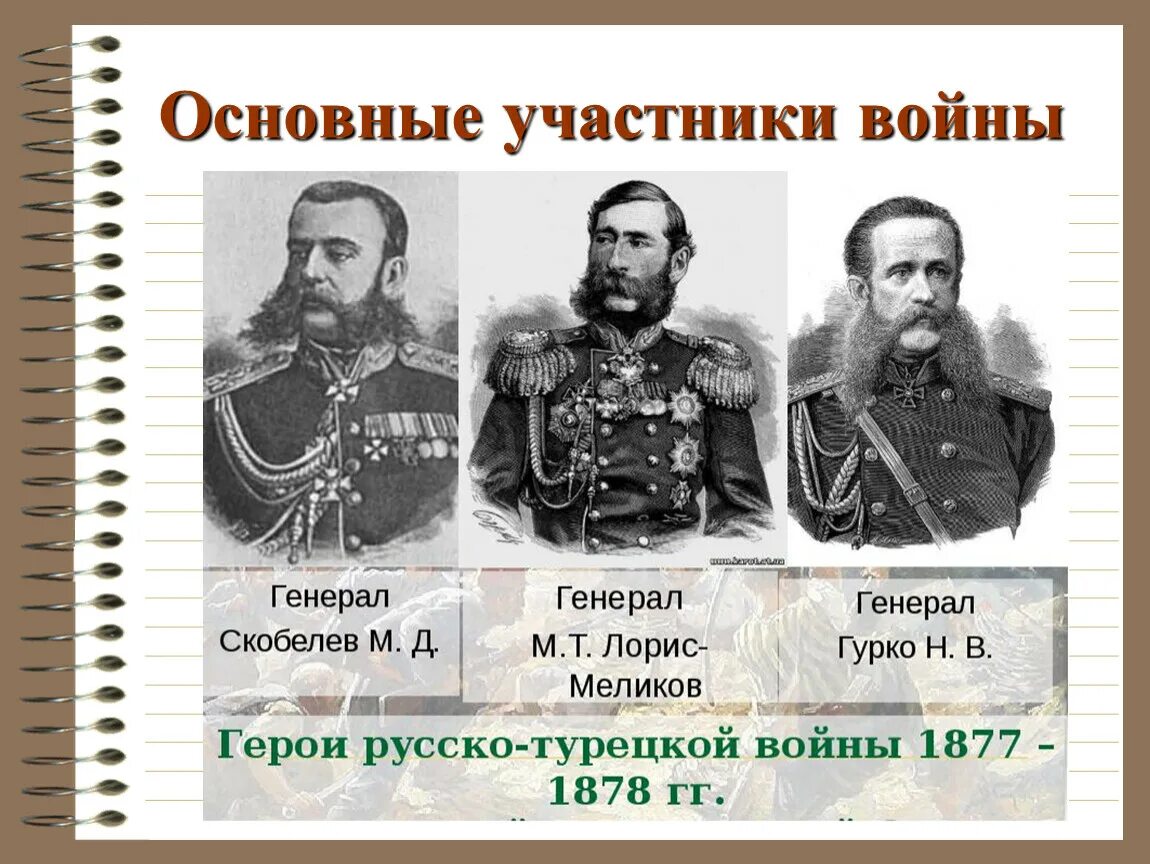 Русско турецкая 1877 1878 полководцы