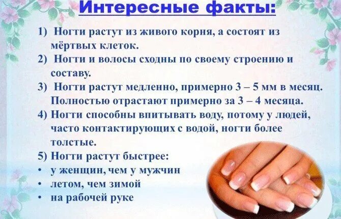 Почему ногти растут медленно. Ванночки для ногтей для роста ногтей. Ванночки для ногтей для роста и укрепления. Интересные факты о ногтях. Как растет ноготь.